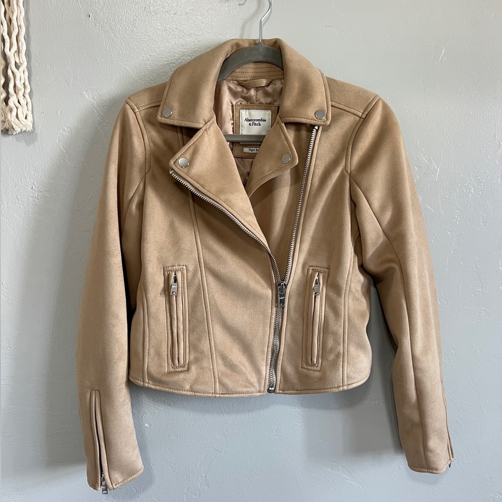 A&F Vegan Suede Moto Jacket